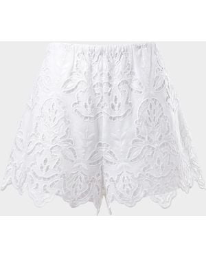 Toccin Pavlina Broderie Anglaise Shorts - White