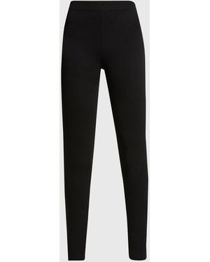 TOTEME Zip-Cuff Viscose Leggings - Black