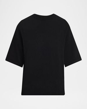 Michael Kors Crewneck Cashmere Knit Tee - Black