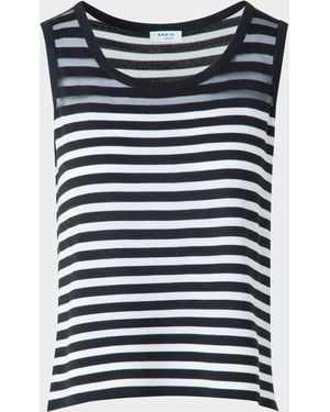 Akris Punto Kodak Stripes Merino Wool Tank Top - Blue