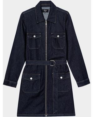 Rails Jefferson Belted Denim Mini Dress - Blue