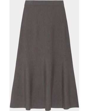 Jonathan Simkhai Atwood Merino Wool Mermaid Midi Skirt - Gray