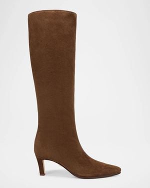 Veronica Beard 60Mm Aisla Suede Knee-High Boots - Brown