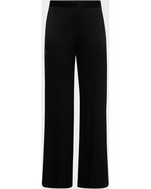 Emanuel Ungaro Lace-Inset Straight Pants - Black