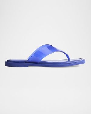 Rag & Bone Gracie Jelly Flat Thong Sandals - Blue