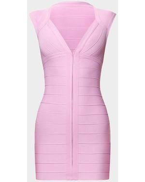 Hervé Léger The Carpet Mini Dress - Pink