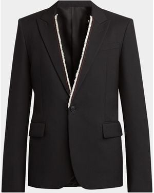 McQueen Raw Edge Jacket - Black