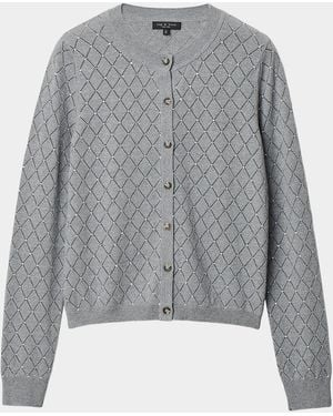 Rag & Bone Archie Jewel Cashmere-Blend Cardigan - Gray