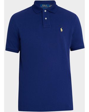 Ralph Lauren Apos;S Classic Fit Mesh Polo Shirt - Blue