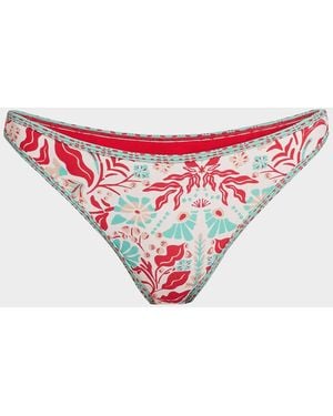Ramy Brook Isla Floral Bikini Bottom - White