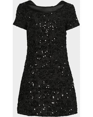Likely Naomi Sequined Mini Dress - Black