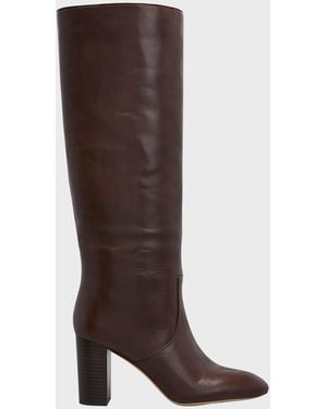 Loeffler Randall Goldy Leather Knee Boots - Brown