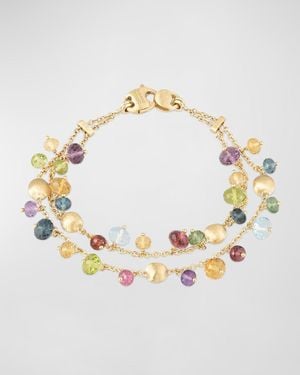 Marco Bicego Africa 18K 2-Strand Mixed Stone Bracelet - Metallic