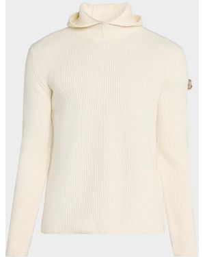 Moncler Genius X Jil Sander & Apos;S Wool Rib Hoodie - Natural