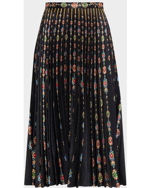 Saloni Kim Mosaic Stripe Skirt - Black