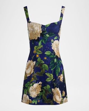 Alice + Olivia Twilight Eve Sweetheart Mini Dress - Blue