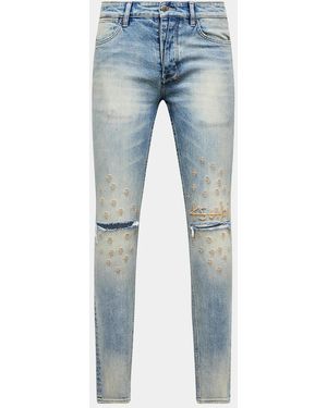 Ksubi Van Winkle Astral Grid Skinny Jeans - Blue
