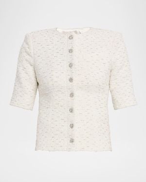 Generation Love Tashi Short-Sleeve Tweed Jacket - Natural