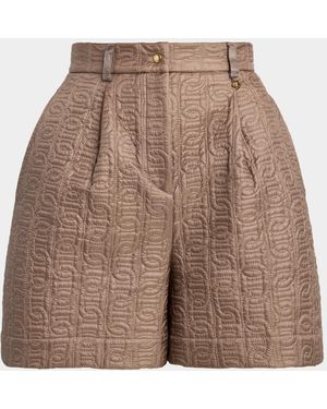 Moncler Quilted Shorts - Brown