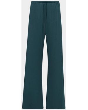 Jonathan Simkhai Roni Satin Wide-Leg Pants - Blue