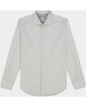 Robert Graham Figueroa Geometric Sport Shirt - White