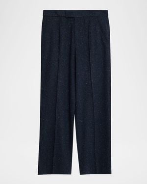 God & apos;s True Cashmere Apos;S Denim Cashmere Pintuck-Front Pants - Blue