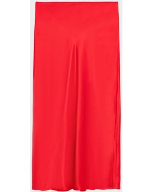 SABLYN Miranda Silk Charmeuse Slip Skirt - Red