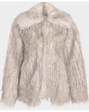 AKNVAS Dagmar Faux Fur Top Coat - Natural