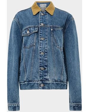 JW Anderson Corduroy Collar Denim Jacket - Blue