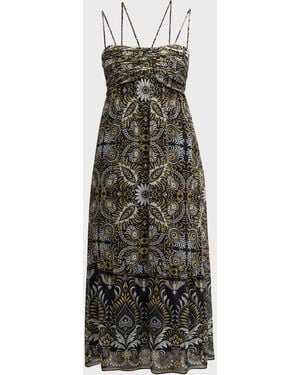 Kobi Halperin Arya Pleated Floral-Print Midi Dress - Multicolor