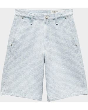 Rag & Bone Mckenna Tailored Tweed Shorts - Blue