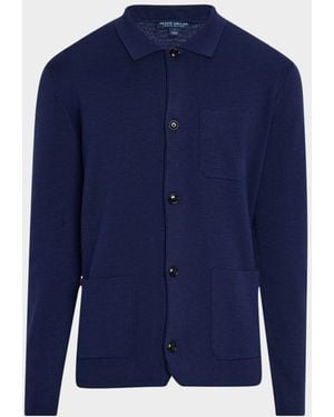 Peter Millar Connoly Knit Chore Coat - Blue