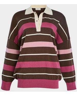 SER.O.YA Taby Striped Sweater - Red