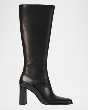 Jonathan Simkhai Carolyn 85Mm Leather Knee-High Boots - Black