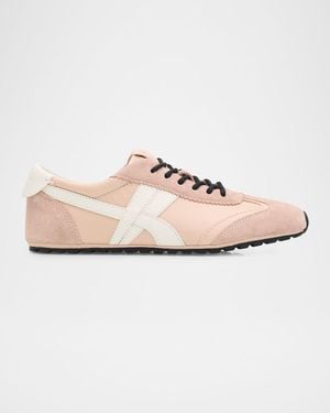 Tory Burch Hank Field Leather & Suede Low-Top Sneakers - Pink