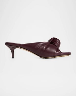 Bottega Veneta 35Mm Cherry Knotted Leather Mule Sandals - Brown