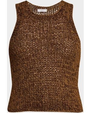 A.L.C. Nelly Open Knit Tank Top - Brown