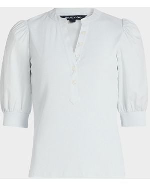 Veronica Beard Coralee Cotton Top - White