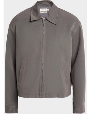 FRAME Apos;S Cotton Canvas Trucker Jacket - Gray