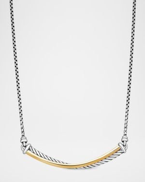 David Yurman Crossover 18K Bar Necklace - White
