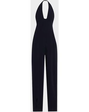 A.L.C. Eva Halter Wide-Leg Jumpsuit - Blue