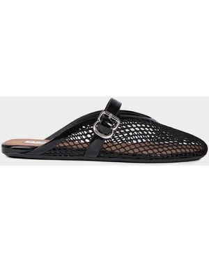 Alaïa Mesh Mary Jane Ballerina Mules - Black