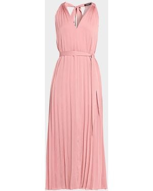 Emanuel Ungaro Susan Sleeveless Pleated Midi Dress - Pink