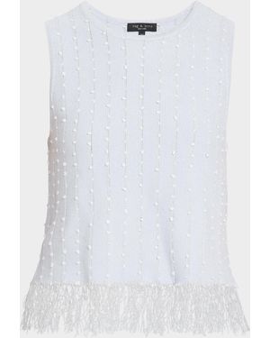Rag & Bone James Crochet Fringed Tank - White