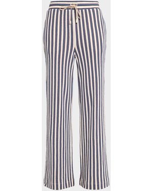 Veronica Beard Zosia Crochet Drawstring Pants - White