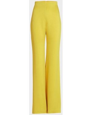 Silvia Tcherassi Palermo High-Rise Straight-Leg Pants - Yellow