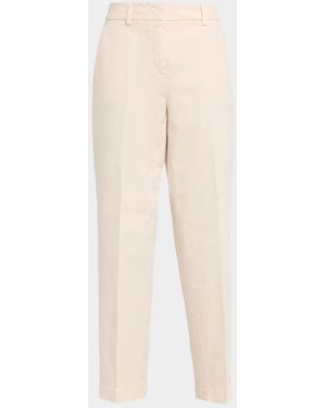 Peserico Cropped Straight-Leg Pants - Natural