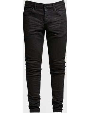 Purple P001 Skinny Jeans - Black
