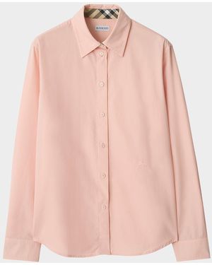 Burberry Long-Sleeve Button-Down Shirt - Pink