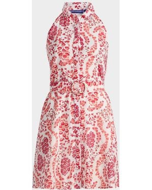 Ro's Garden Regina Floral Cotton Minidress - Red